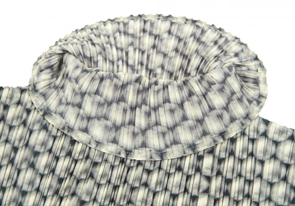 プリーツプリーズPLEATS PLEASE パールプリントハイネックプリーツ