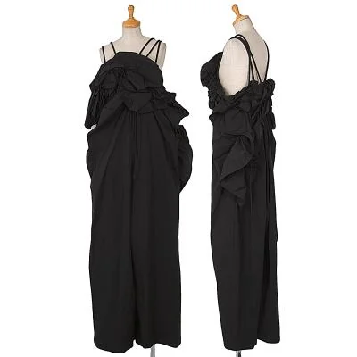 【SALE】ヨウジヤマモト ファムYohji Yamamoto FEMME シャーリングギャザーボリュームコンビネゾン