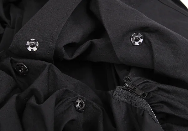 【SALE】ヨウジヤマモト ファムYohji Yamamoto FEMME シャーリングギャザーボリュームコンビネゾン 黒M位 K-67534_009