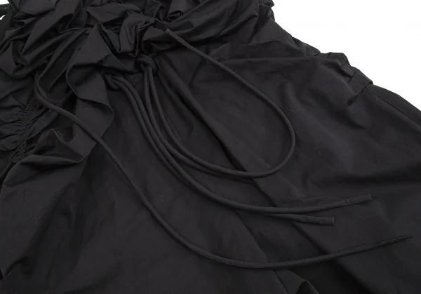 【SALE】ヨウジヤマモト ファムYohji Yamamoto FEMME シャーリングギャザーボリュームコンビネゾン 黒M位 K-67534_016