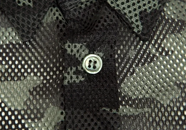 【SALE】コムデギャルソン オムプリュスCOMME des GARCONS HOMME PLUS カモフラポリメッシュシャツ カーキS K-67593_003