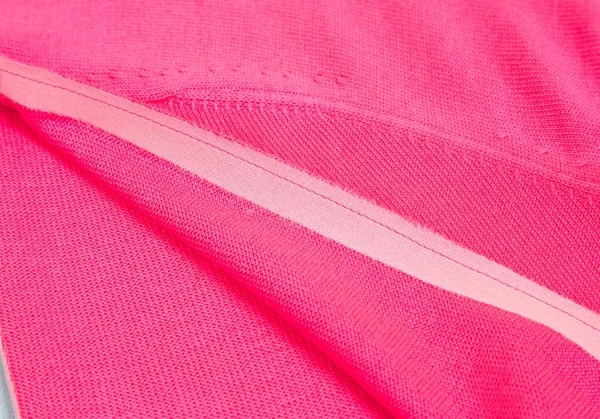 【SALE】コムデギャルソン オムプリュスCOMME des GARCONS HOMME PLUS バイカラーカッティングニット ピンク水色S K-67594_013