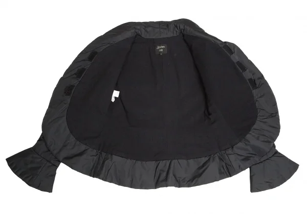 【SALE】ジャンポールゴルチエ ファムJean Paul GAULTIER FEMME ナイロン中綿マジックテープ留めジャケット 黒40 K-67660_013