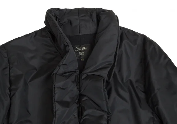 【SALE】ジャンポールゴルチエ ファムJean Paul GAULTIER FEMME ナイロン中綿マジックテープ留めジャケット 黒40 K-67660_003