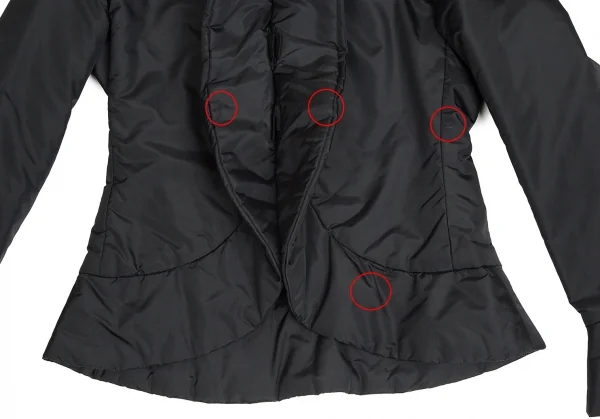 【SALE】ジャンポールゴルチエ ファムJean Paul GAULTIER FEMME ナイロン中綿マジックテープ留めジャケット 黒40 K-67660_008
