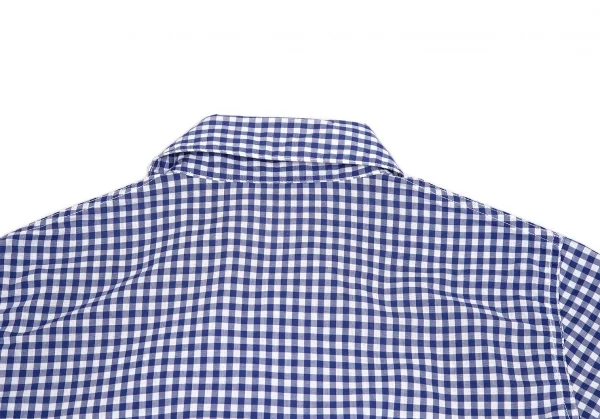 【SALE】R by 45rpm ギンガムチェック裾ドローコードシャツ 青白1 K-67897_013