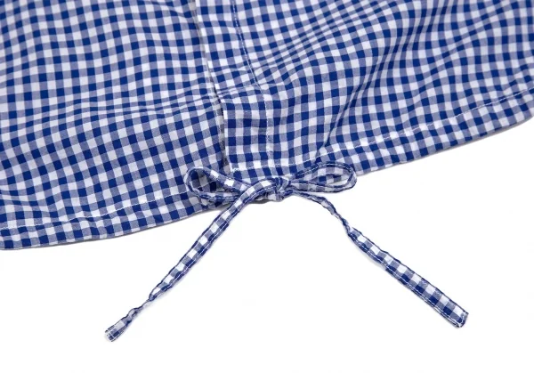 【SALE】R by 45rpm ギンガムチェック裾ドローコードシャツ 青白1 K-67897_009