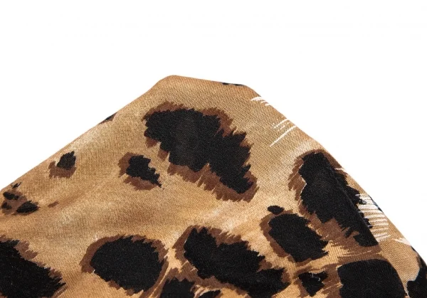 【SALE】レオナールLEONARD ヒョウ柄切替ニットソー 茶黒M K-67931_012