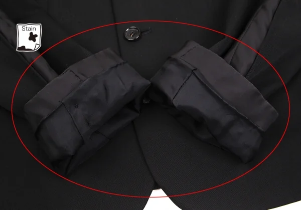 【SALE】ローブドシャンブル コムデギャルソンrobe de chambre COMME des GARCONSウールギャバ切替デザインジャケット 黒M K-68004_010