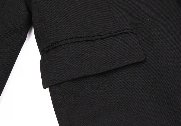 【SALE】ローブドシャンブル コムデギャルソンrobe de chambre COMME des GARCONSウールギャバ切替デザインジャケット 黒M K-68004_012