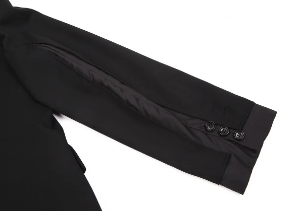 【SALE】ローブドシャンブル コムデギャルソンrobe de chambre COMME des GARCONSウールギャバ切替デザインジャケット 黒M K-68004_017