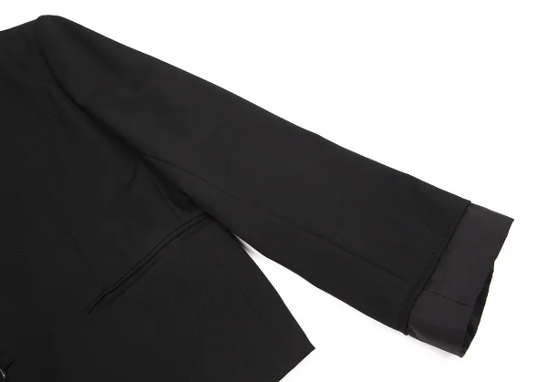 【SALE】ローブドシャンブル コムデギャルソンrobe de chambre COMME des GARCONSウールギャバ切替デザインジャケット 黒M K-68004_008