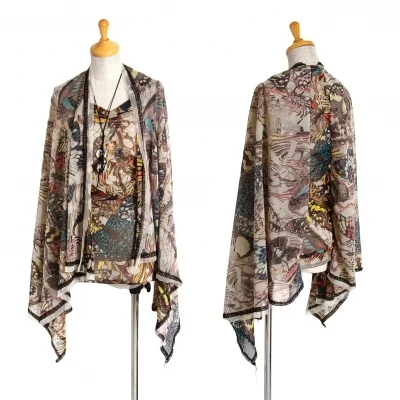 ジャンポールゴルチエ ファムJean Paul GAULTIER FEMME 蝶柄パワーネットドレス