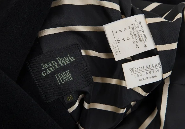 Jean-Paul GAULTIER FEMME Angola Wool Long Coat K-68122_019