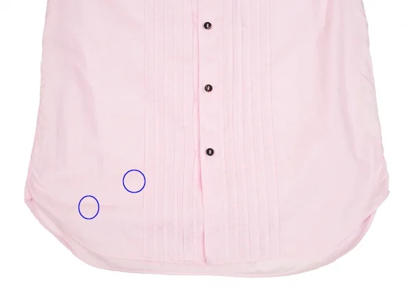 【SALE】コムデギャルソン オムCOMME des GARCONS HOMME 袖チェック切替パッカリング半袖シャツ ピンク紺L K-68145_010