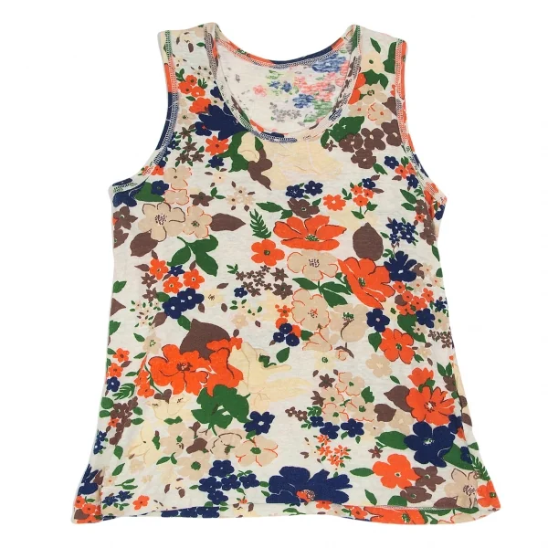 【SALE】45rpm フラワープリントタンクトップ ベージュオレンジ他2 K-68154_002