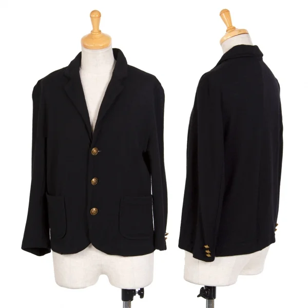 tricot COMME des GARCONS金ボタンウールコート　ブラックS tricot COMME des GARCONS金ボタンウールコートブラックS