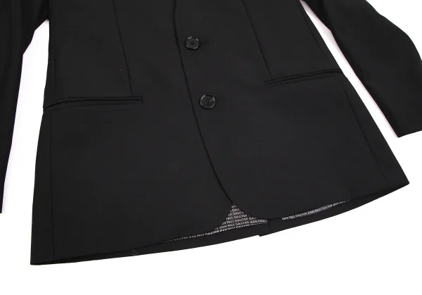 【SALE】ジャンポールゴルチエJean Paul GAULTIER 着脱ガラスビーズ装飾セーラーカラー総裏柄ジャケット 黒46 K-68369_012