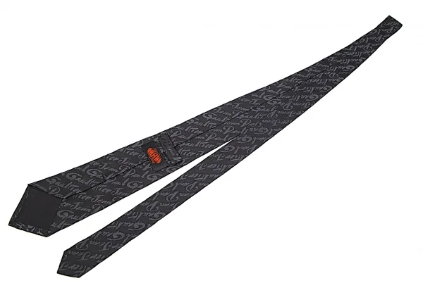 【SALE】ジャンポールゴルチエJean Paul GAULTIER  シルクブランドレタリングジャガードネクタイ 黒 K-68376_005