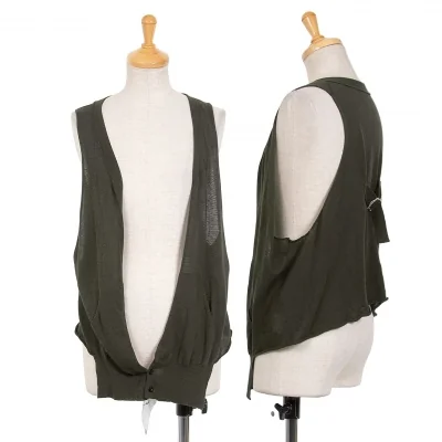 【SALE】ワイズY's コットンカシミヤ天竺ジレ