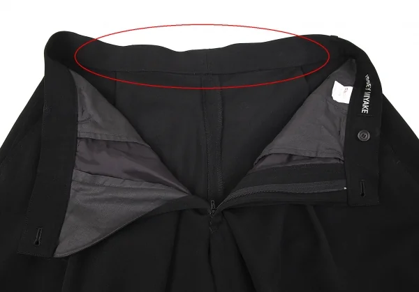 ISSEY MIYAKE MEN Hakama Design Wool Gabardine Pants K-68646_004