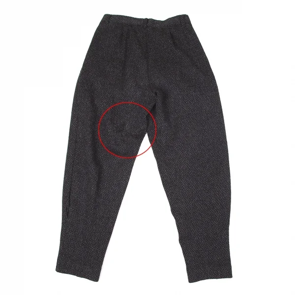 【SALE】イッセイミヤケ メンISSEY MIYAKE MEN ツイードデザイン２タックパンツ チャコールM-L K-68648_010