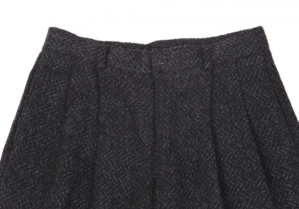 【SALE】イッセイミヤケ メンISSEY MIYAKE MEN ツイードデザイン２タックパンツ チャコールM-L K-68648_002