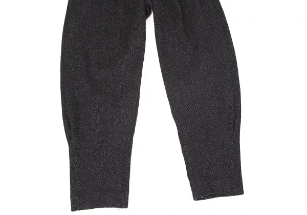【SALE】イッセイミヤケ メンISSEY MIYAKE MEN ツイードデザイン２タックパンツ チャコールM-L K-68648_006