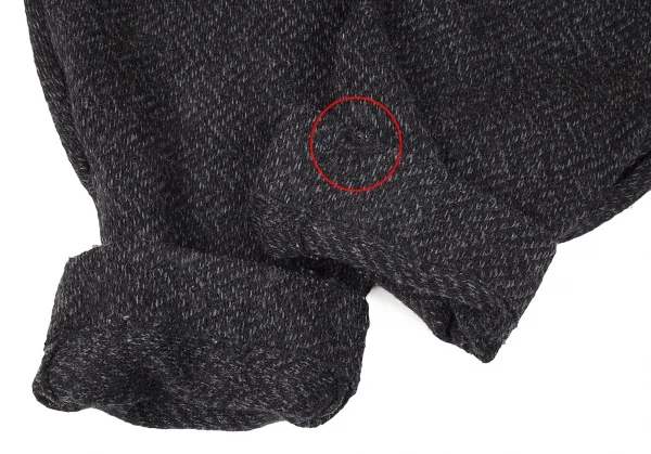 【SALE】イッセイミヤケ メンISSEY MIYAKE MEN ツイードデザイン２タックパンツ チャコールM-L K-68648_008