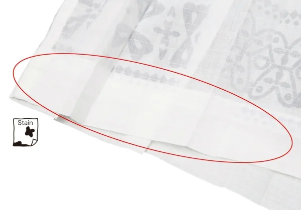 【SALE】イッセイミヤケミーISSEY MIYAKE me カリフラワーウエストプリントシースルースカート 白グレーM位 K-68732_011