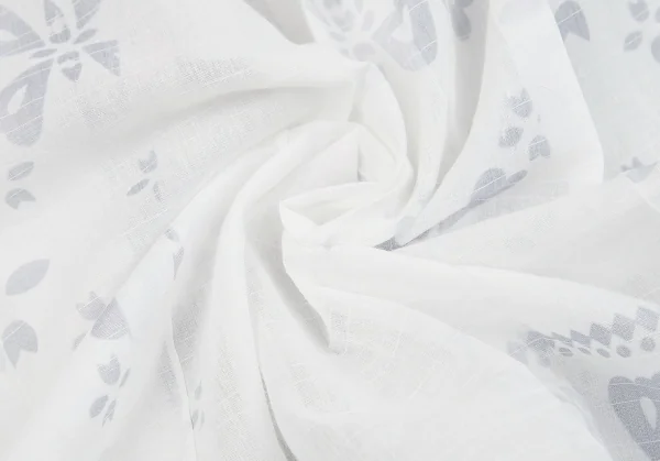 【SALE】イッセイミヤケミーISSEY MIYAKE me カリフラワーウエストプリントシースルースカート 白グレーM位 K-68732_013