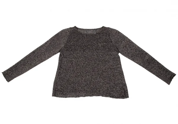 【SALE】ヨーガンレールJURGEN LEHL リネンペーパーミックスニットセーター 茶M K-68734_002