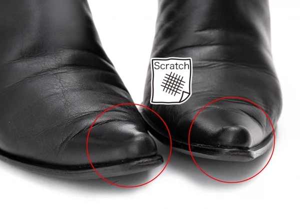 【SALE】ジャンポールゴルチエJean Paul GAULTIER ナローベルトポインテッドトゥショートブーツ 黒23cm K-68767_005