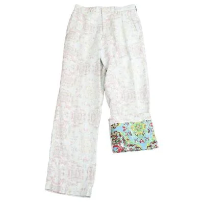 【SALE】イッセイミヤケ メンISSEY MIYAKE MEN 裏プリントリネンパンツ