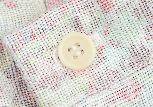 【SALE】イッセイミヤケ メンISSEY MIYAKE MEN 裏プリントリネンパンツ 白マルチ2 K-68774_005