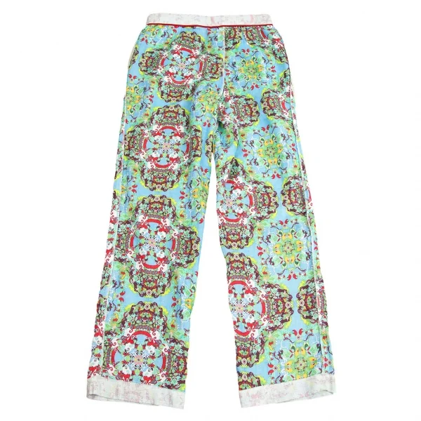 【SALE】イッセイミヤケ メンISSEY MIYAKE MEN 裏プリントリネンパンツ 白マルチ2 K-68774_010