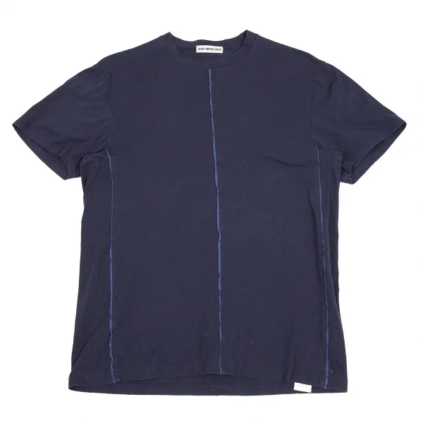 【SALE】イッセイミヤケ メンISSEY MIYAKE MEN 張合わせデザインTシャツ 青F K-68938_001