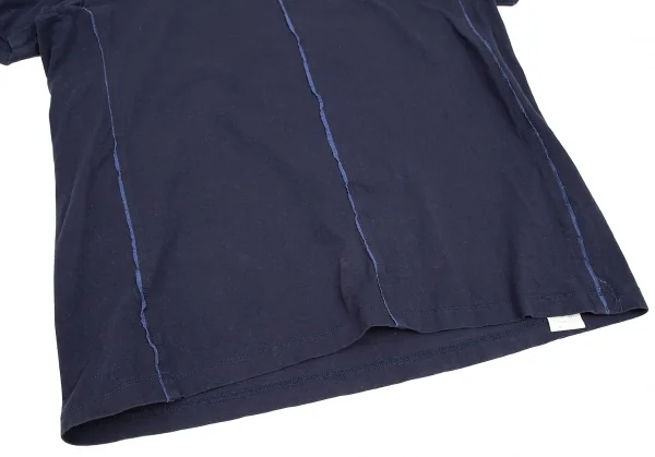 【SALE】イッセイミヤケ メンISSEY MIYAKE MEN 張合わせデザインTシャツ 青F K-68938_006