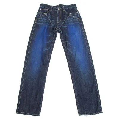 【SALE】イッセイミヤケ メンISSEY MIYAKE MEN  ブループリントステッチ切替デニムジーンズ 紺
