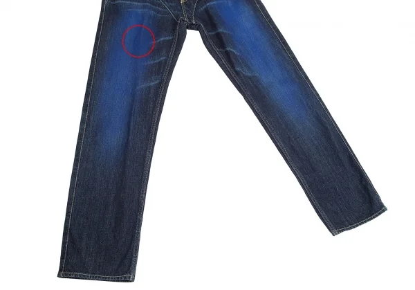 【SALE】イッセイミヤケ メンISSEY MIYAKE MEN  ブループリントステッチ切替デニムジーンズ 紺1 K-68959_007