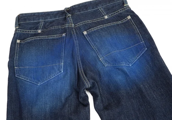 【SALE】イッセイミヤケ メンISSEY MIYAKE MEN  ブループリントステッチ切替デニムジーンズ 紺1 K-68959_015