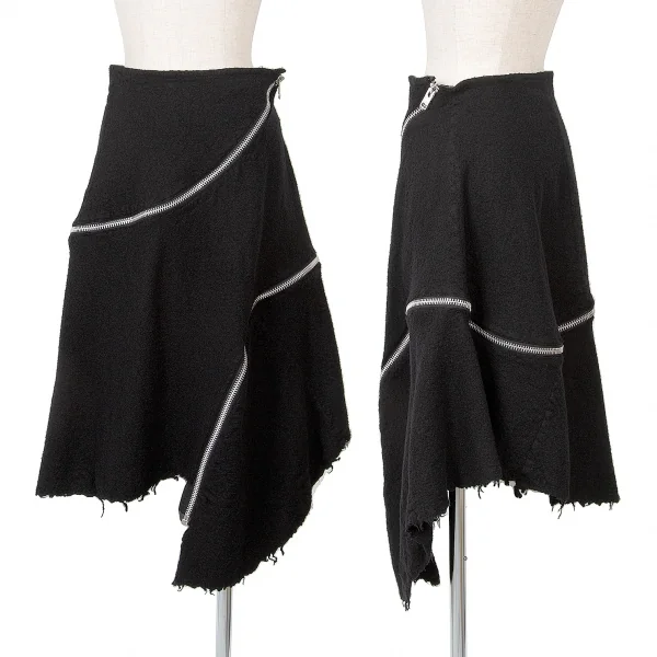 トリコ コムデギャルソンtricot COMME des GARCONS ウール縮絨サークルジップスカート