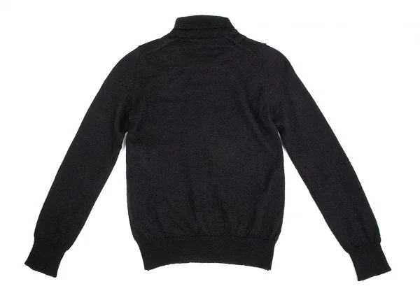【SALE】コムコム コムデギャルソンCOMME des GARCONS パール装飾ハイネックモヘヤ混セーター 黒S K-69028_014