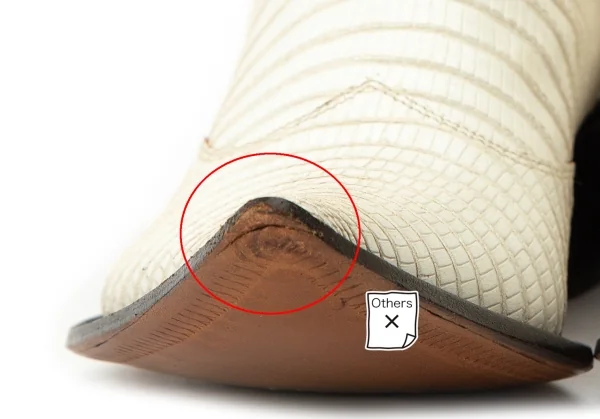 ジャンニバルバートgianni barbato クロコ型押しポインテッドトゥレザーブーツ オフ茶36（22.5位） K-69070_005