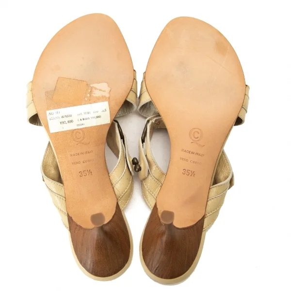 アレキサンダーマックイーン Alexander McQUEEN リングベルトサンダル ベージュ35.5（22.5位） K-69075_011