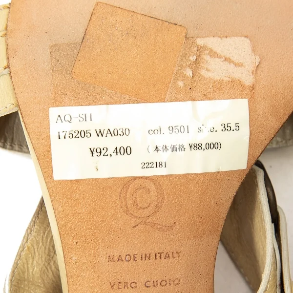 アレキサンダーマックイーン Alexander McQUEEN リングベルトサンダル ベージュ35.5（22.5位） K-69075_012