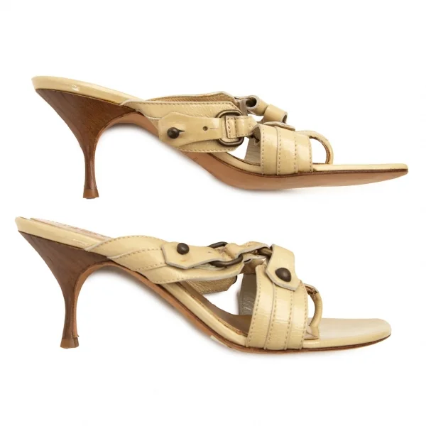 アレキサンダーマックイーン Alexander McQUEEN リングベルトサンダル ベージュ35.5（22.5位） K-69075_003