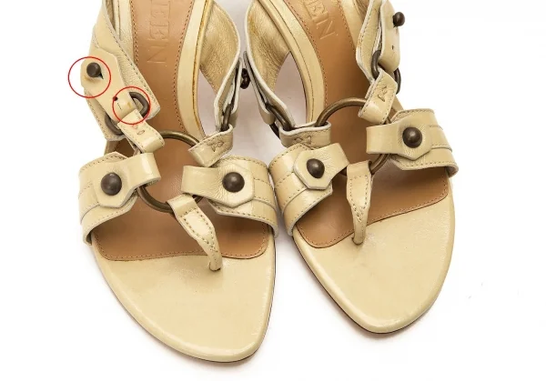 アレキサンダーマックイーン Alexander McQUEEN リングベルトサンダル ベージュ35.5（22.5位） K-69075_005