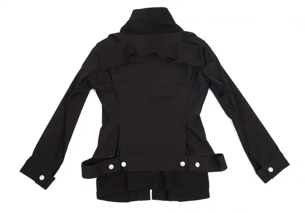 【SALE】ヨウジヤマモト ファムyohji yamamoto FEMME デニムレイヤードジップブルゾン 黒1 K-69127_014