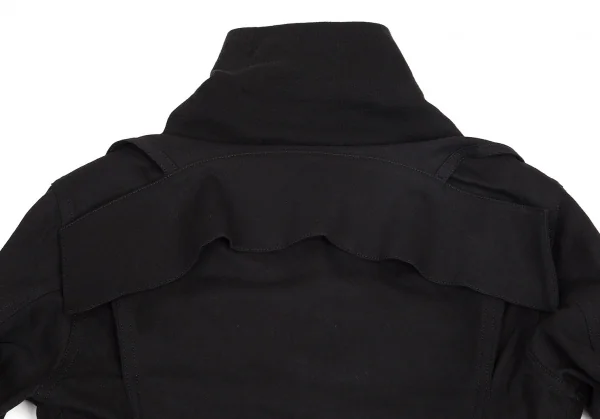 【SALE】ヨウジヤマモト ファムyohji yamamoto FEMME デニムレイヤードジップブルゾン 黒1 K-69127_015